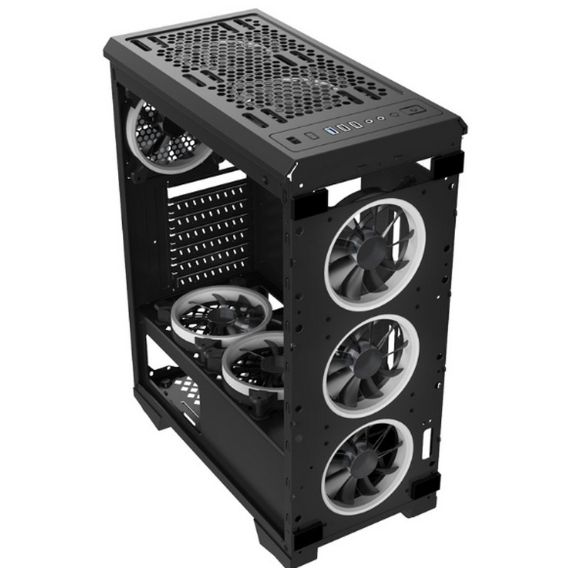 Вентилятор RGB случая игры случая настольного компьютера со случаем чистой панели ATX утюга стеклянной панели передним