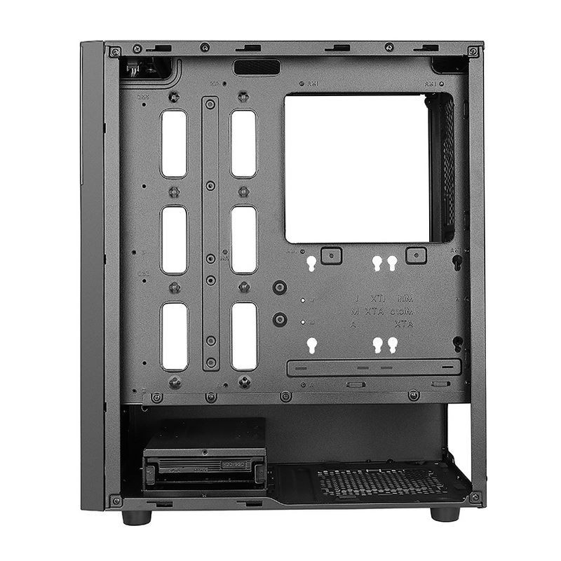 ETEK - PC Mid Tower Case Irregular and Mesh Front Panel with ARGB LED Strip,Tempered Glass Side Panel, Top I/O Panel (Паннель передней панели с неравномерным и сетчатым фасадом с светодиодной лентой ARGB, Боковая панель из закаленного стекла, верхняя панель ввода/вывода)