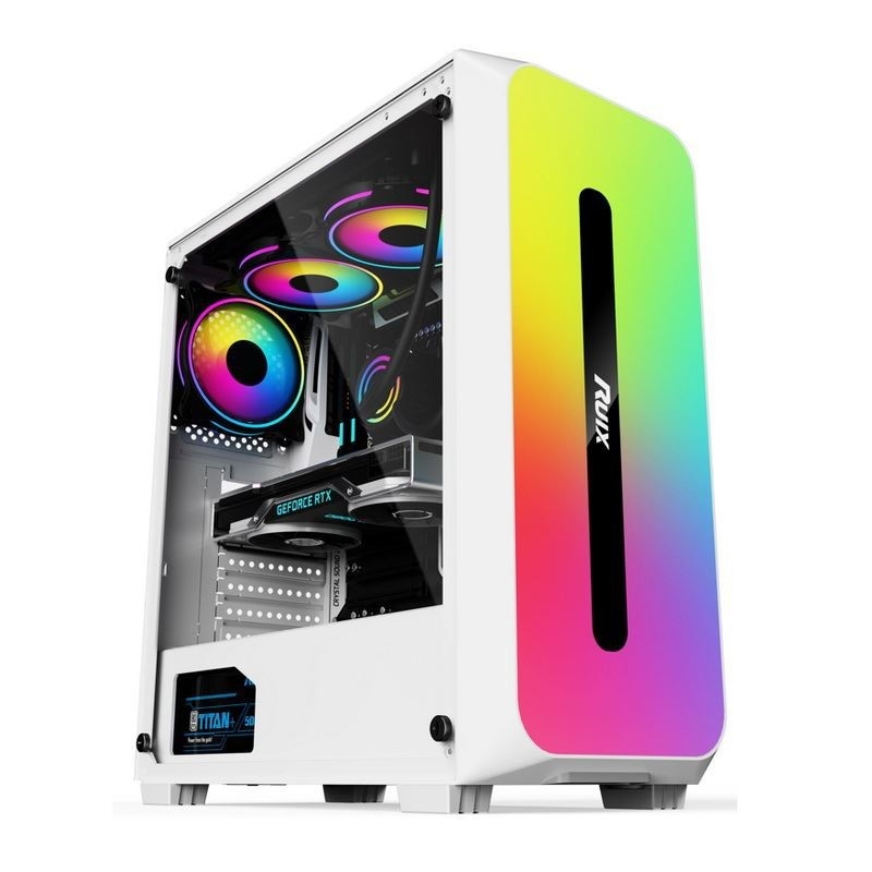 Micro ATX /ATX/ITX CASE Dazzle ARGB Effect Передняя панель Блок питания с нижним креплением Доступен в черном и белом цвете