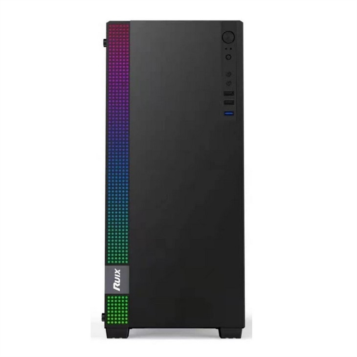 Игровой корпус для ПК ETEK Mid Tower PC Gaming ATX Компьютерный корпус поддерживает 6 фан ARGB, закаленный стеклянный боковой пандел.