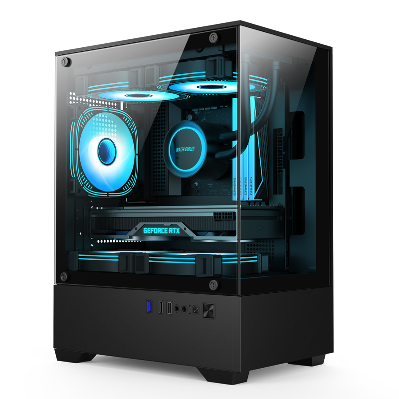 Micro-ATX ITX PC Gaming Case 1 HDD Bay 1 SSD Drive Bay Оба цвета черно-белые