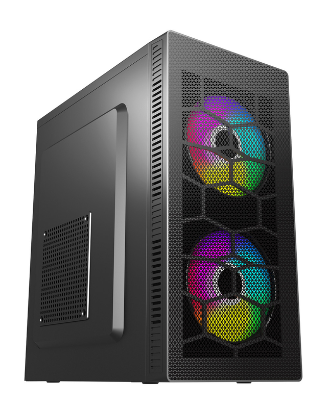 ETEK Игровой компьютерный корпус MATX 2 Большие RGB вентиляторы на передней панели Вентилятор на боковой панели Доступная поддержка OEM ODM