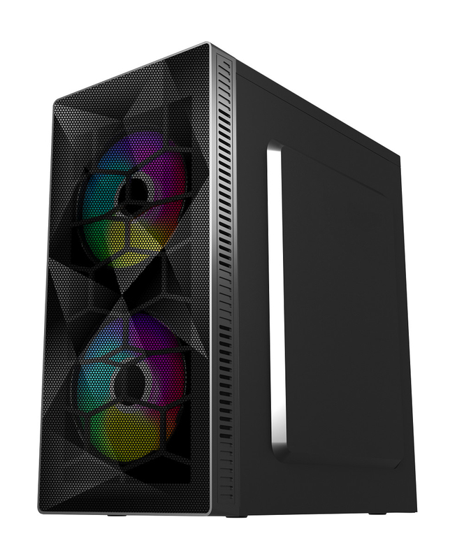 ETEK Игровой компьютерный корпус MATX 2 Большие RGB вентиляторы на передней панели Вентилятор на боковой панели Доступная поддержка OEM ODM