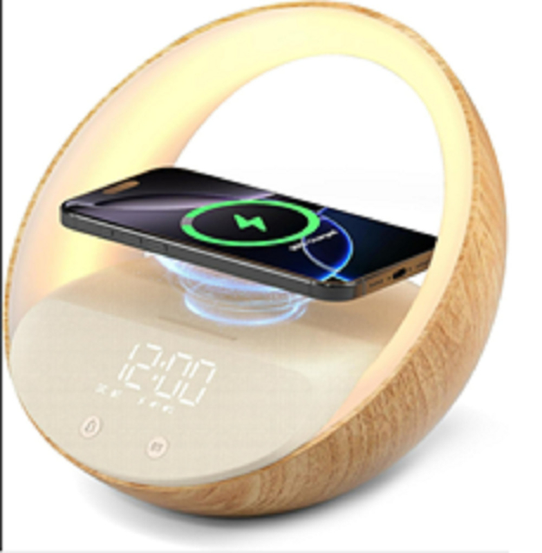 Многофункциональный беспроводной зарядный динамик Bluetooth подключение Встроенные светодиоды и будильник для семей