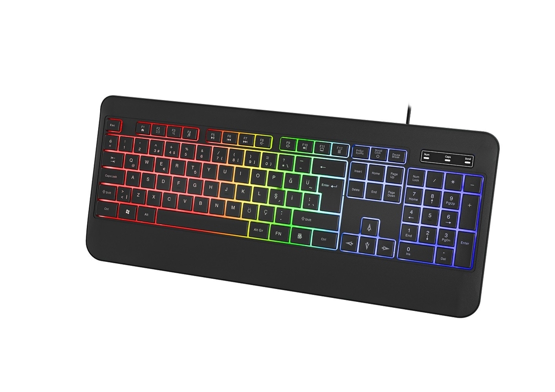 RGB подсветка в режиме не дышащего света Клавиатура с пленкой из углеродного волокна Для геймеров энтузиастов технологии