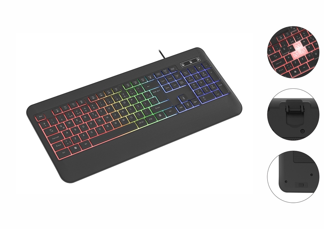 RGB подсветка в режиме не дышащего света Клавиатура с пленкой из углеродного волокна Для геймеров энтузиастов технологии