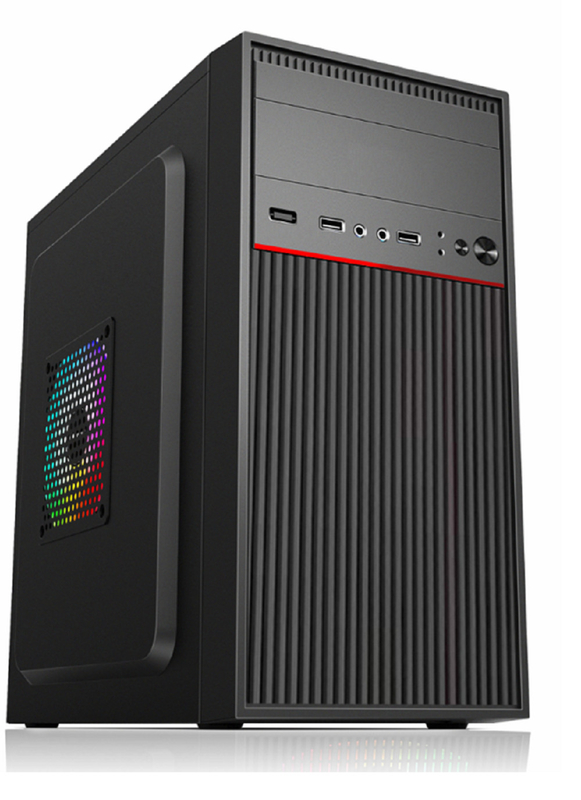 Стандартные источники питания ATX Компьютерный корпус с 12 см и 8 см вентилятора установки на передней левой стороне и задней