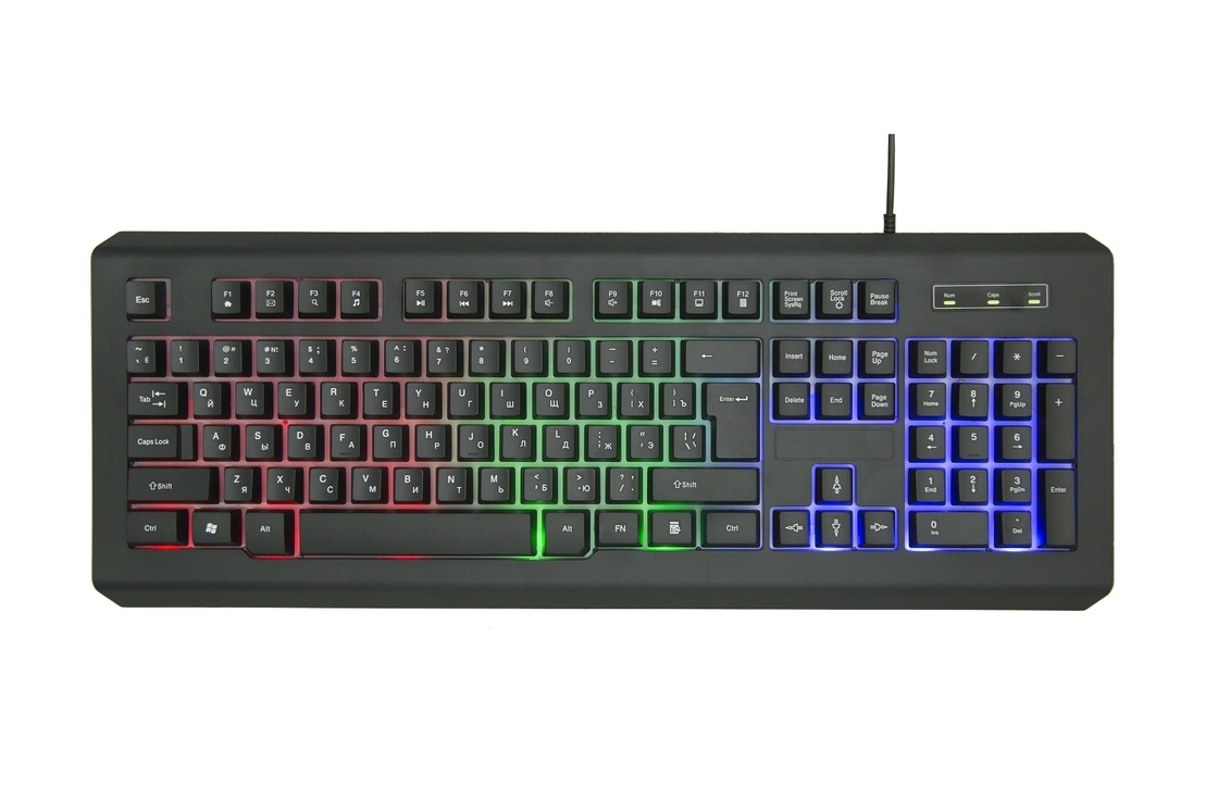 Игровая клавиатура RGB полноразмерной формы на 104 клавиши для геймеров, офисных работников и всех, кто любит персонализировать свои настройки