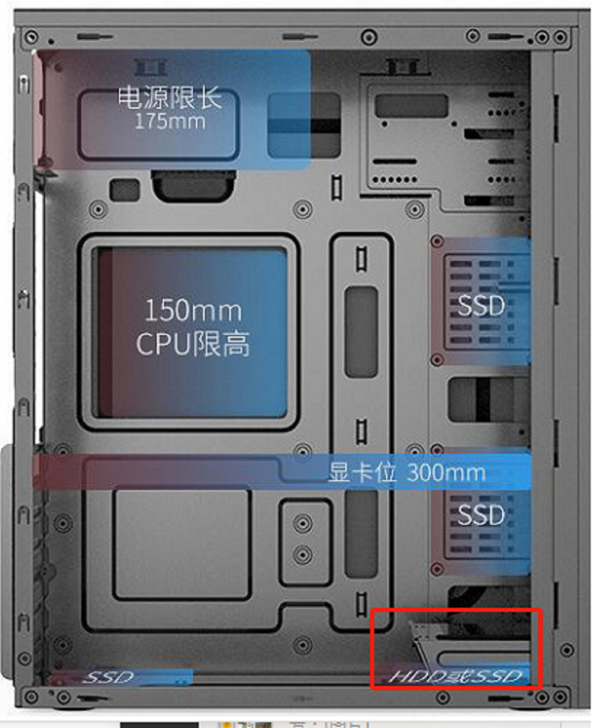 ETEK Micro ATX Шасси для офиса Две аппаратные структуры короткие и длинные доступны
