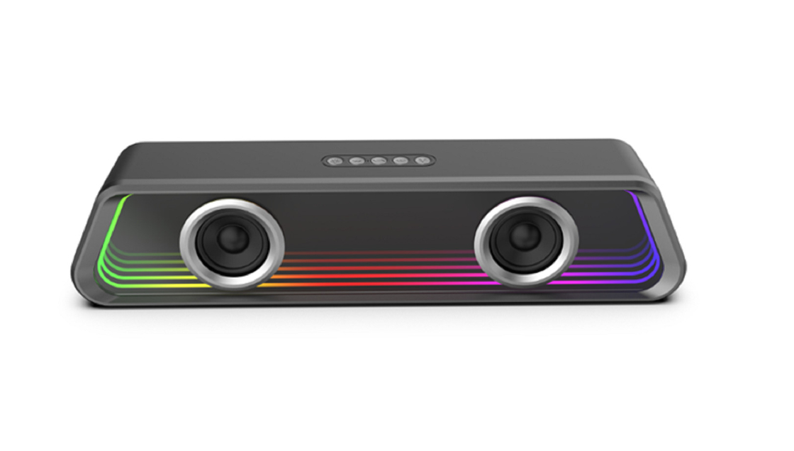 Bluetooth 5.3 ABS зеркальный материал 3000mAh батарея 8W X 2 выход поддерживает BT / TF / USB / FM / AUX-IN / TWS для любителей музыки