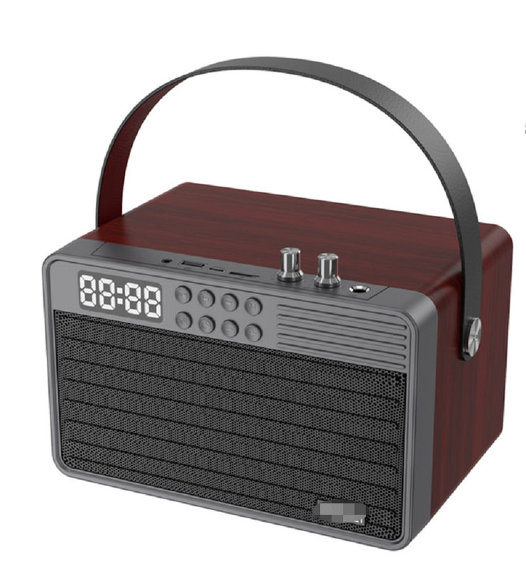 Поддерживает Bluetooth AUX TF Карта U Диск FM Радио Беспроводной микрофон Деревянный ABS Железный сетка Материал 2400mAh батарея