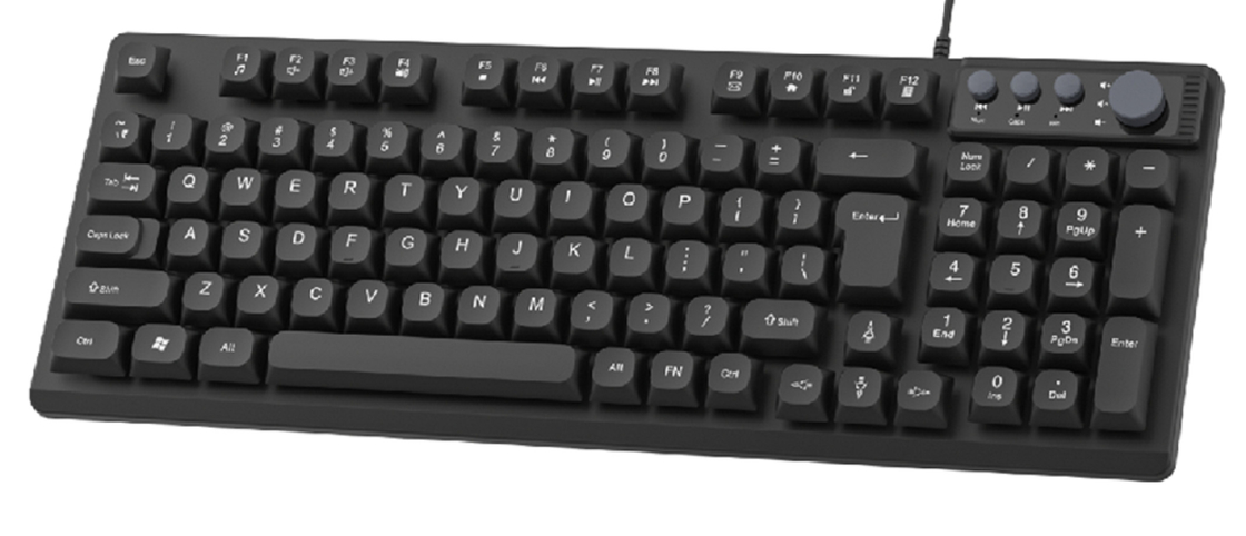 94+4 клавиши компактный дизайн поддерживает FN + F1-F12 короткие пути USB подключается и играет легкий для офисных работников
