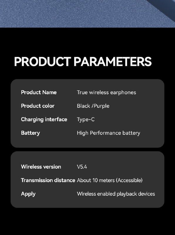 Bluetooth 5.4 F10 Титановый композитный диафрагма динамик A2DP AVRCP HFP 12H Время автономной работы 60H Музыкальное воспроизведение 1H Заряд