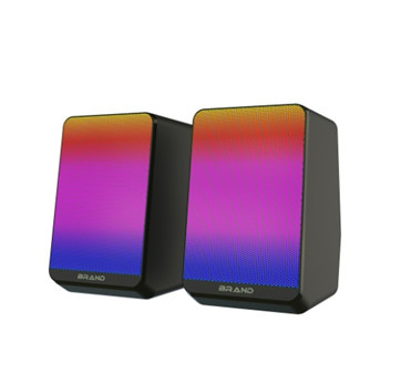 3W RMS Power Dual 2 дюймовые динамики SNR >30dB 0.46kg RGB освещение Встроенное регулирование громкости 5V постоянный вход для рабочего стола