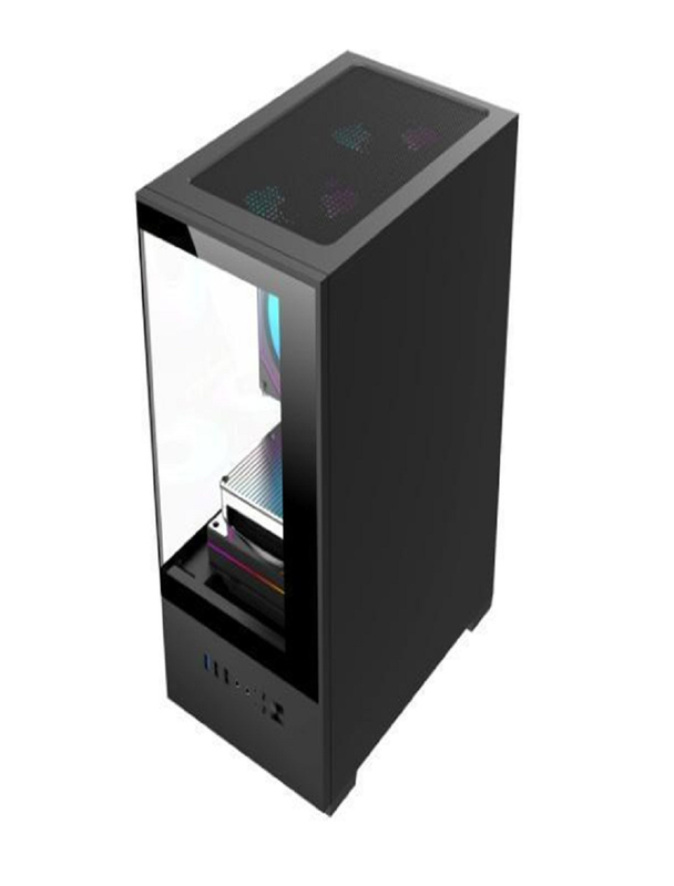 Компьютерный корпус поддерживает MicroATX/MiniITX Материнские платы Нижний HDD + питание для SSD Двойной хранилище 5-скоростной вентилятор с 3D воздуховодной конструкции