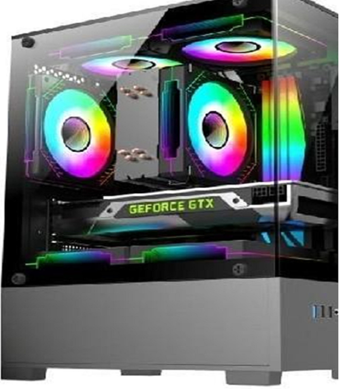 Компьютерный корпус поддерживает MicroATX/MiniITX Материнские платы Нижний HDD + питание для SSD Двойной хранилище 5-скоростной вентилятор с 3D воздуховодной конструкции
