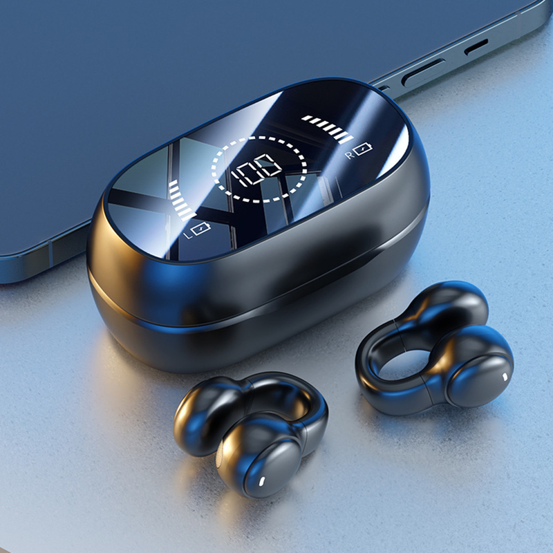 Bluetooth 5.3 Earphone Полностью открытый Ear Design 9D Surround Sound Игра Аудио-синхронизация HIFI Цифровой дисплей 1.5H Зарядка 6H Однопроизведение