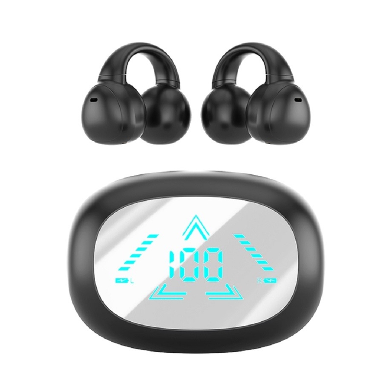 TWS полностью открытый беспроводный F13 с светодиодным дисплеем Bluetooth 5.3 AAC / SBC декодирование 40mAh наушники + 400mAh Case для деловых людей