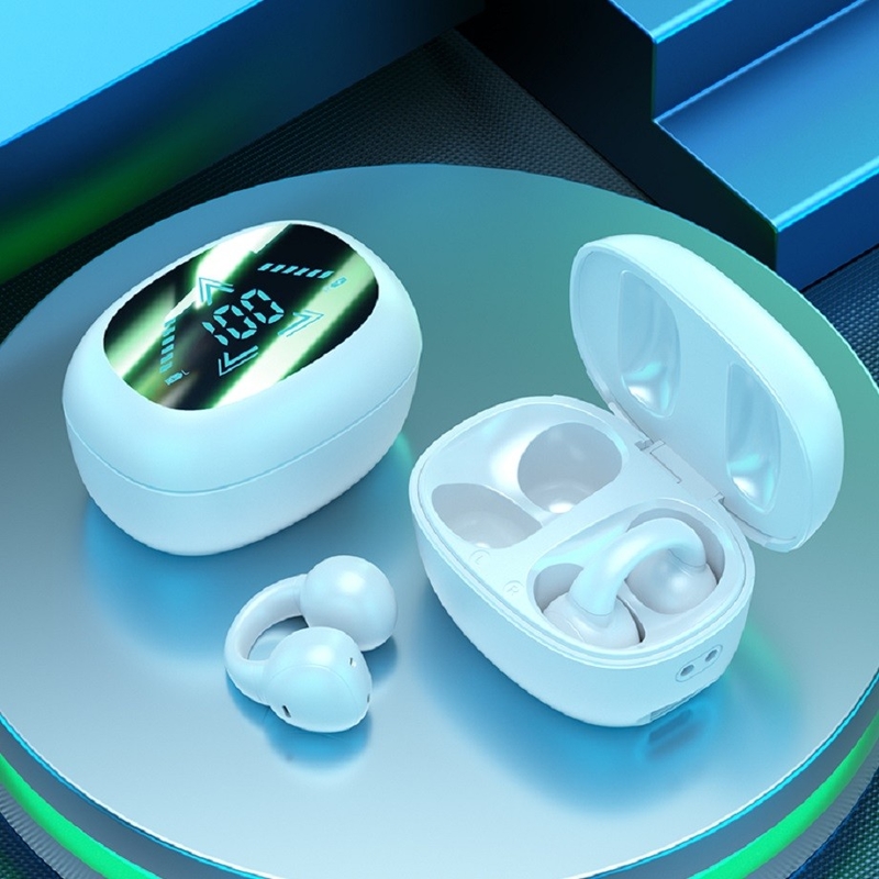 TWS полностью открытый беспроводный F13 с светодиодным дисплеем Bluetooth 5.3 AAC / SBC декодирование 40mAh наушники + 400mAh Case для деловых людей