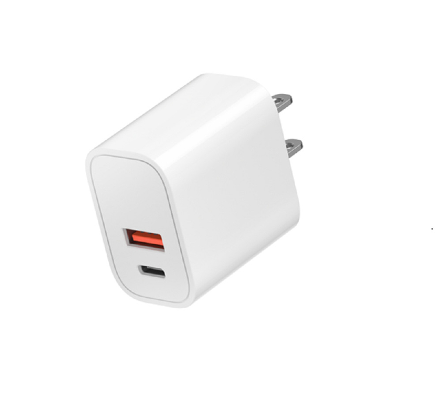 Двухпортовая быстрая зарядка USB-C + USB-A поддерживает протокол быстрой зарядки PD / QC 110-240V 50/60Hz Global Universal