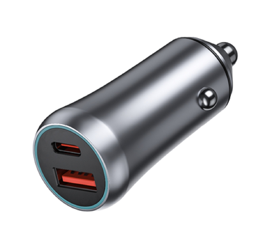 48 Вт двойной порт USB-C зарядное устройство для автомобилей с PD 20 Вт & QC 18 Вт, 12-24 Вт постоянного тока вход ABS + PC огнеупорный