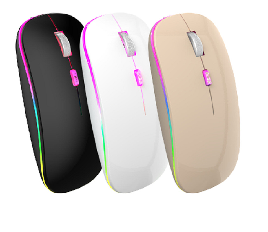 Беспроводная Bluetooth-мышь 2.4G для Windows и iOS, 4 кнопки, точность, 1600 DPI, перезаряжаемая мышь Lightning