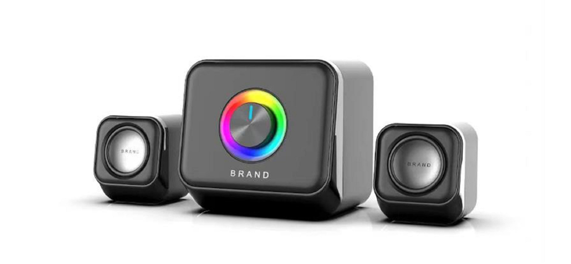 Проводный компьютерный динамик 3W*2 Mid-Tweeter+5W Bass 52mm Speaker 65dB SNR USB / Bluetooth Switching Для офисных работников