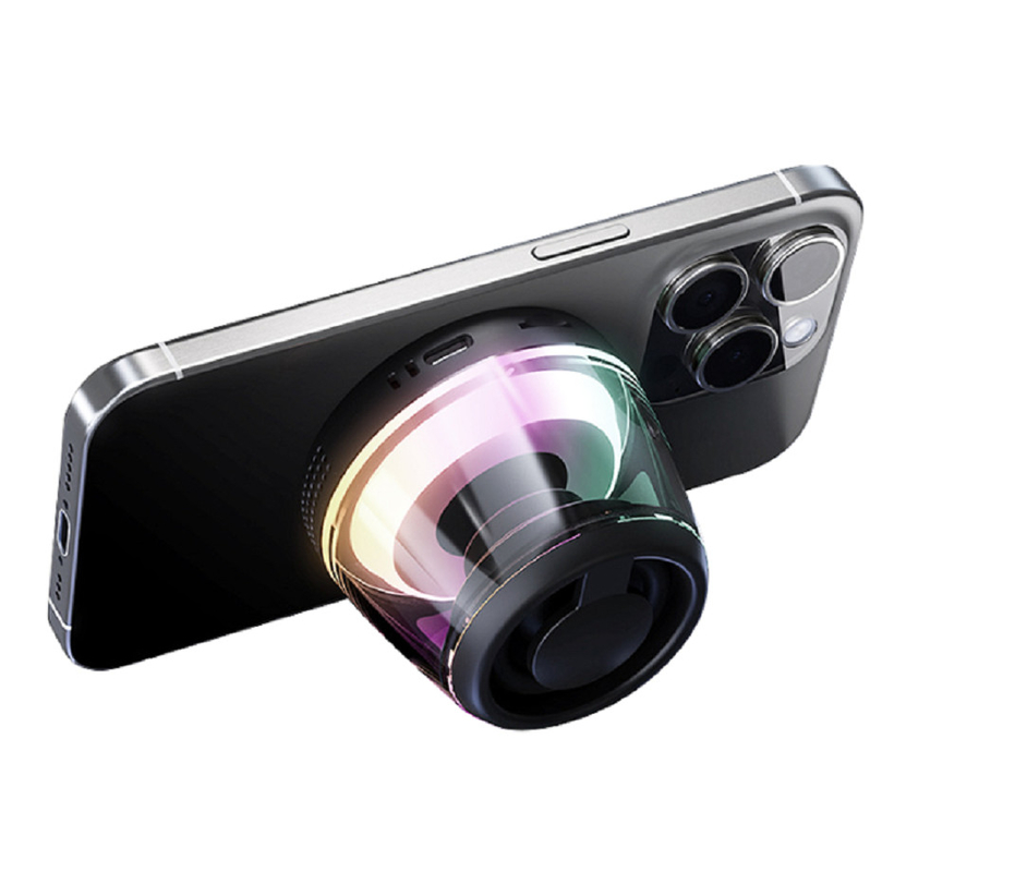 Bluetooth-колонка с мощностью 5 Вт, динамиком 40 мм, аккумулятором 500 мАч, RGB-подсветкой, Bluetooth 5.3, компактный дизайн 4x5x5.5 см