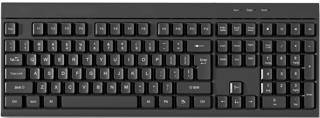Тонкая проводная клавиатура с корпусом ABS серебряная мембрана FN мультимедийные клавиши 510г Легкая для офисных игр