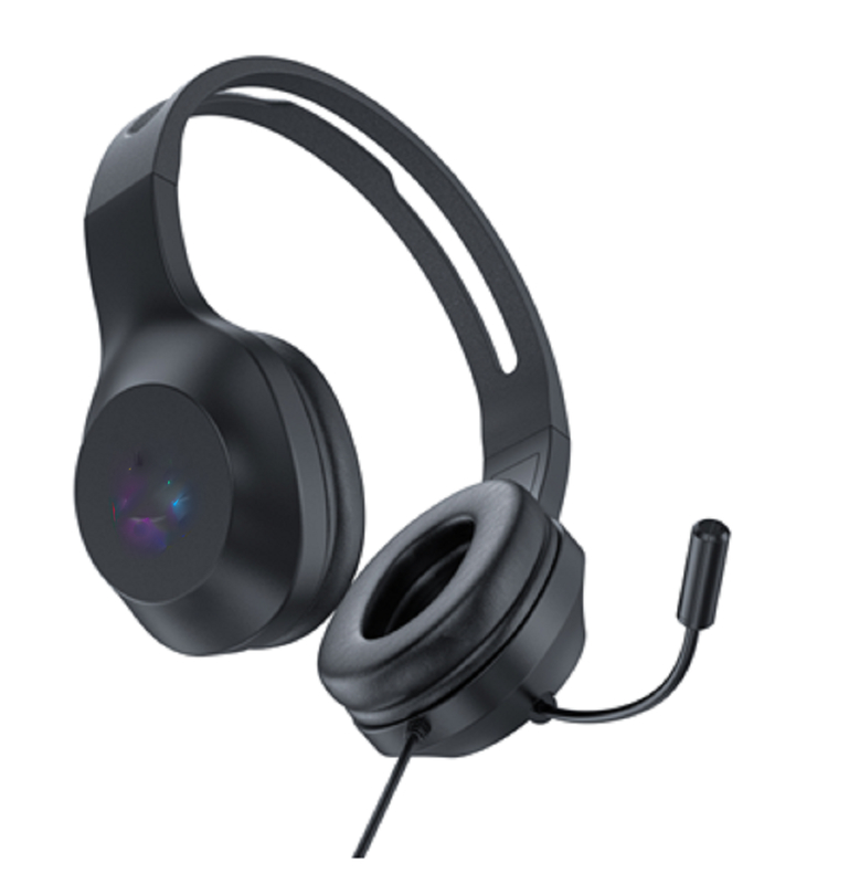 Проводные игровые наушники ETEK Gaming, драйвер 50 мм, частотный диапазон 20 Гц - 20 кГц, всенаправленный микрофон, кабель 2.0 м