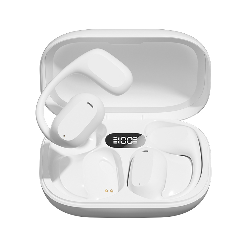 ETEK Ear-Hook TWS наушники, Bluetooth 5.3 (A2DP/AVRCP/HFP), 50mAh наушниковая ячейка + 300mAh чехол (защитная плата)