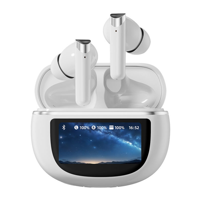 Беспроводные наушники ETEK, Bluetooth 5.4, сенсорное управление, ANC, быстрая зарядка 500 мАч, TWS (черный/белый/телесный)