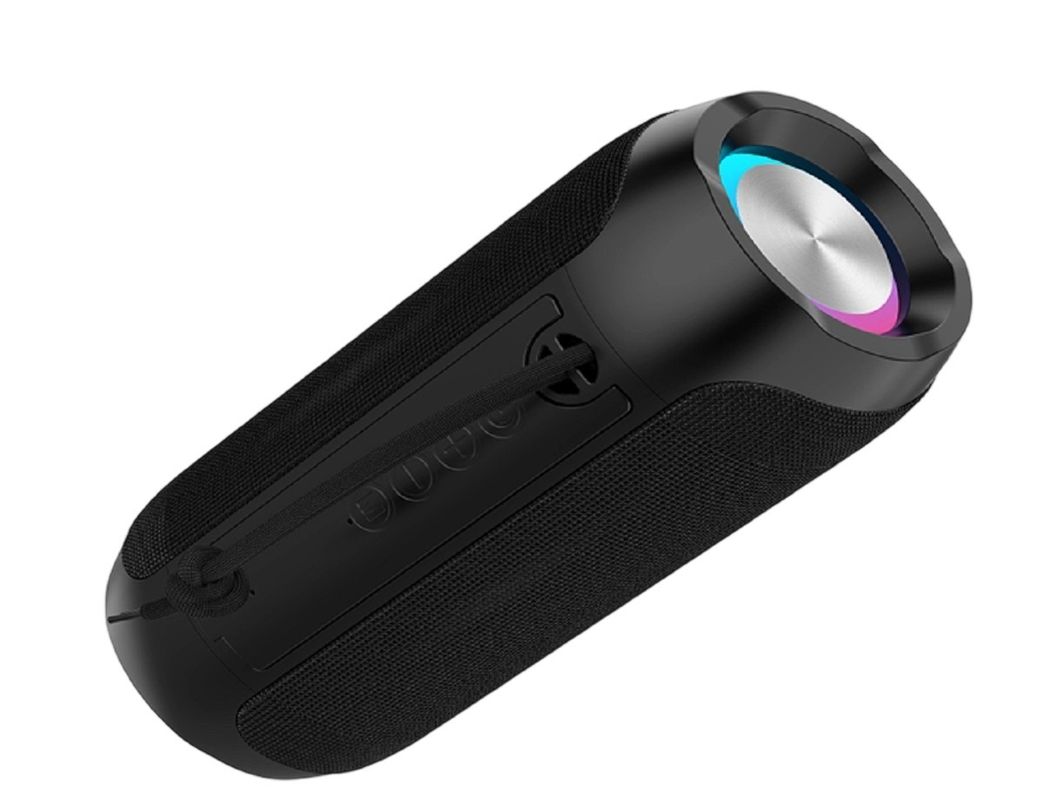 Четырехцветный черный серый красный синий динамик с ABS+силиконом, двойными 45-мм динамиками 5 Вт, водонепроницаемостью IPX4, аккумулятором 1200 мАч, RGB-подсветкой