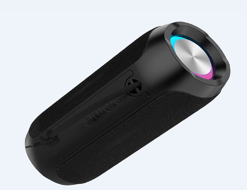 Четырехцветный черный серый красный синий динамик с ABS+силиконом, двойными 45-мм динамиками 5 Вт, водонепроницаемостью IPX4, аккумулятором 1200 мАч, RGB-подсветкой