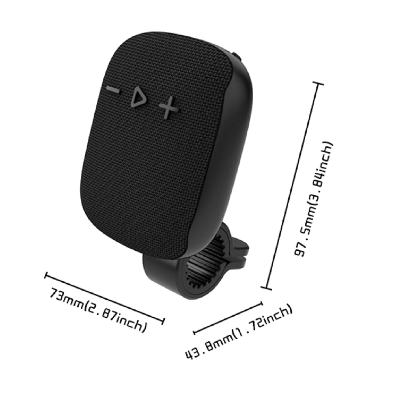 Bluetooth 5.3 динамик, 5 Вт 45 мм драйвер, батарея 400 мАч, ABS + ткань + силиконовый материал, TF / FM / USB воспроизведение и вызов ((черный, красный, синий)