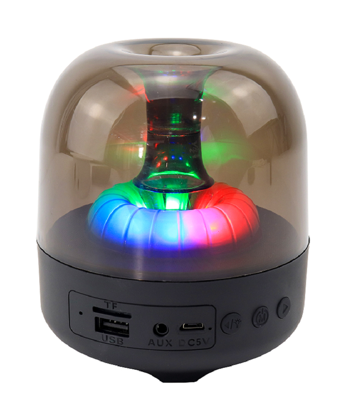 ETEK Bluetooth 5.3 Спикер 5W 52MM Драйвер 500mAh Аккумулятор ABS+PC Материал RGB Свет AUX/TF/FM/USB Воспроизведение и вызов черный