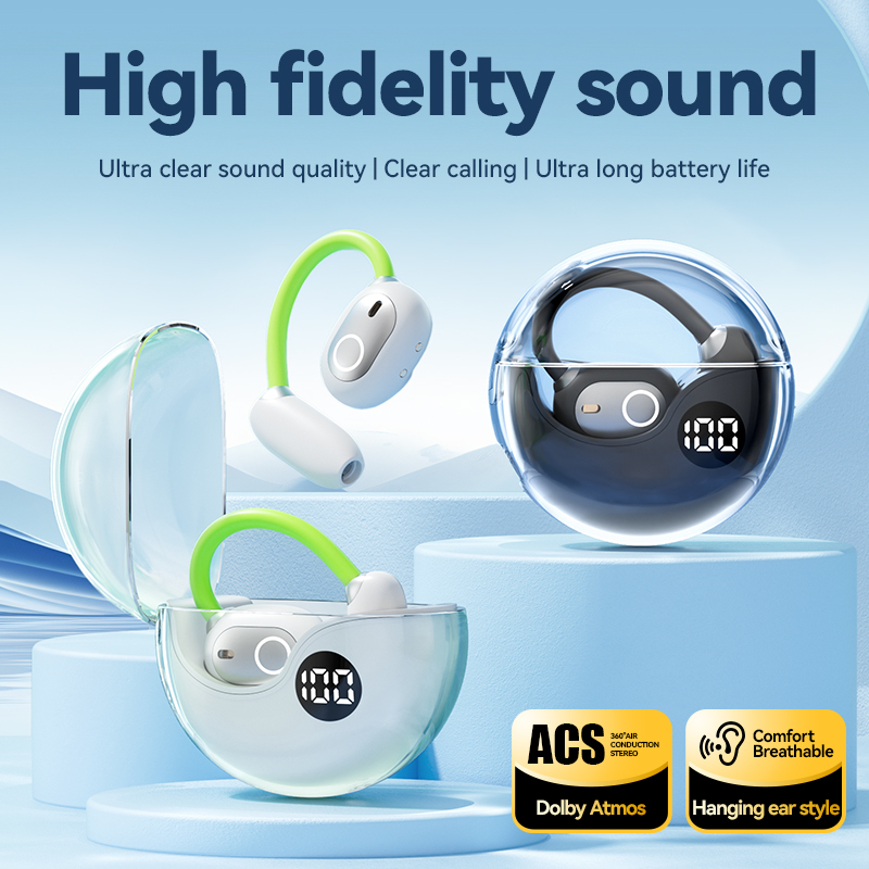 ETEK Bluetooth 5.4 TWS наушники с чувствительностью 115 дБ, 40 мАч наушники + 200 мАч корпус (защитная панель), F13 динамик