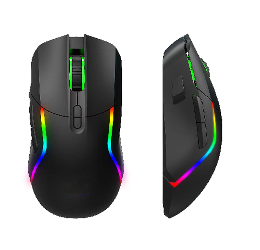 Эта 2.4G беспроводная + Bluetooth RGB игровая мышь с 8 кнопками, 1200-3200DPI регулировки,3аккумулятор.7В/600mA