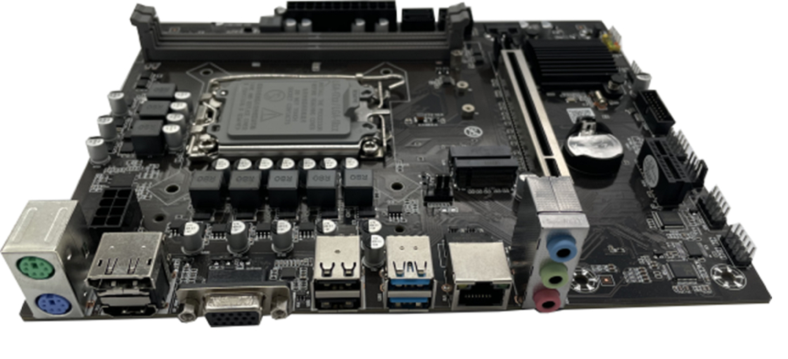 Материнская плата ETEK H610 Micro-ATX для процессоров LGA1700 DDR4 Dual-Channel PCIe 4.0 x16 Слот DP+HDMI+VGA Дополнительные выходы