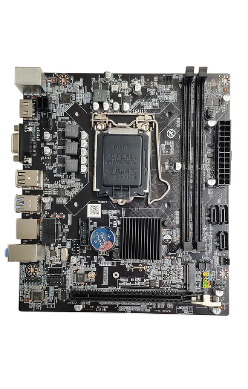 Материнская плата ETEK H310 Chipset Micro-ATX для процессоров 6-го/7-го/8-го/9-го поколений, двухканальная DDR4 до 32 ГБ, выходы VGA+HDMI