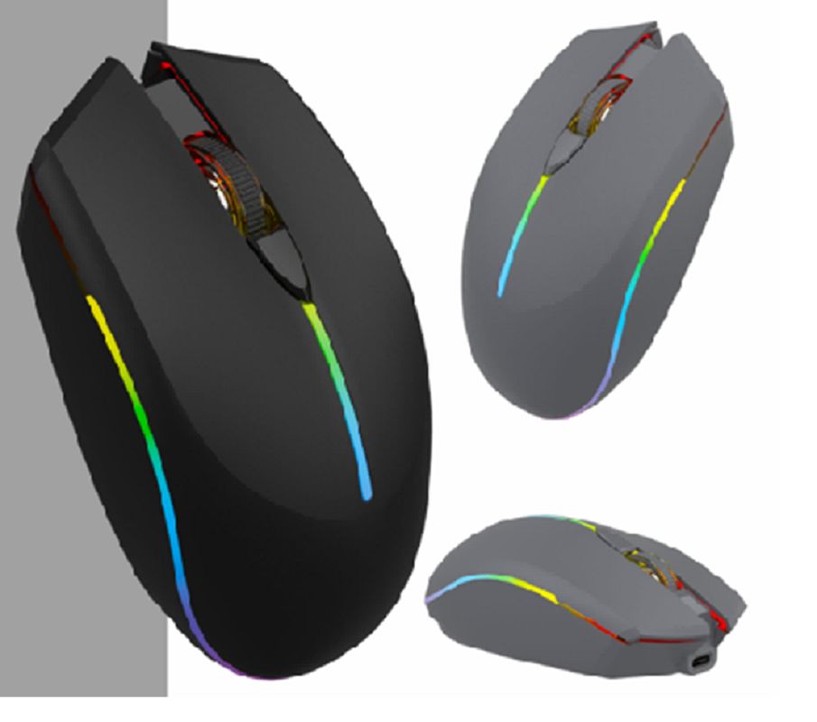 2.4G и Bluetooth двойной режим подключения мышь 500mAh перезаряжаемая батарея регулируемый DPI 800/1200/1600