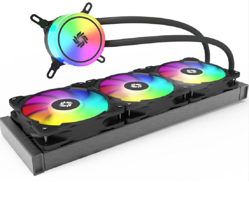 Жидкостное охлаждение ARGB AIO 360 мм, круглая водоблок, радиатор 36027, PWM вентилятор 1800 об/мин, LGA1700/AM5, пользовательский логотип