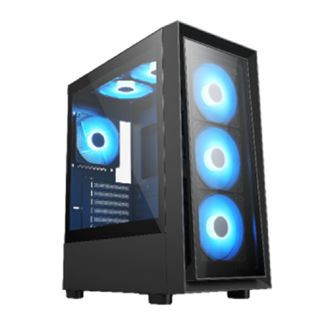 Mid-Tower ATX игровой корпус для геймеров с закаленным стеклом, 7 слотами расширения, USB 3.0 + Type-C (опционально) и поддержкой охлаждения спереди/сверху/сзади