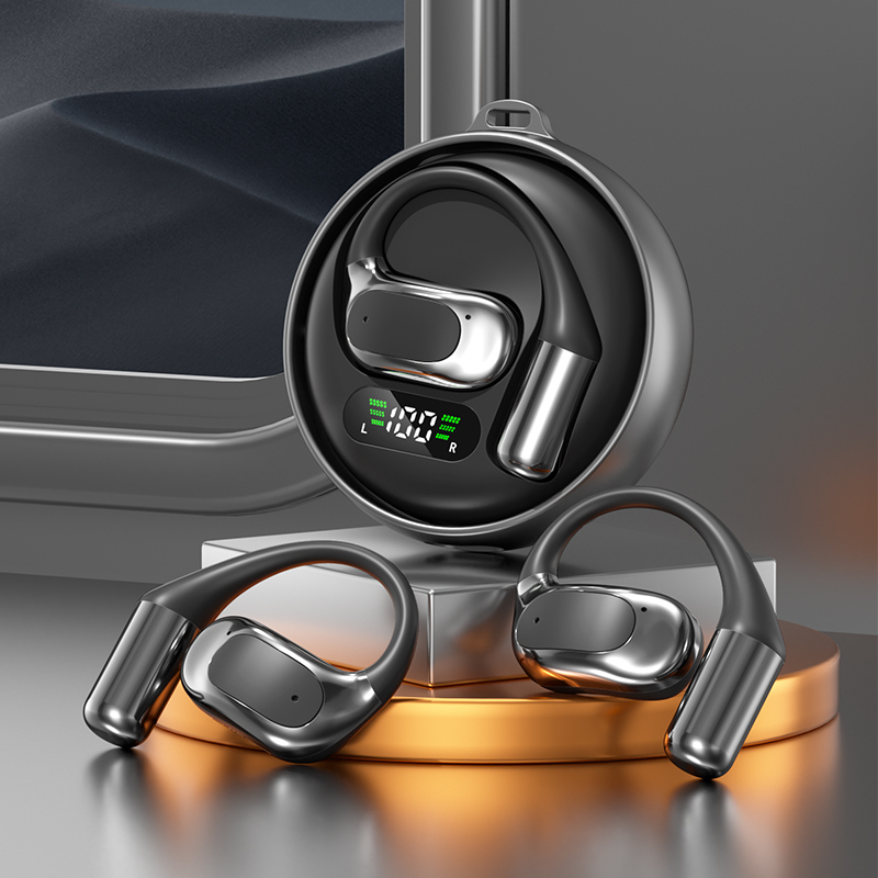 TWS Bluetooth 5.4 наушники, A2DP/AVRCP/HFP, 13 мм медный драйвер кольца, черный цвет кожи, чип Bluetrum5756C