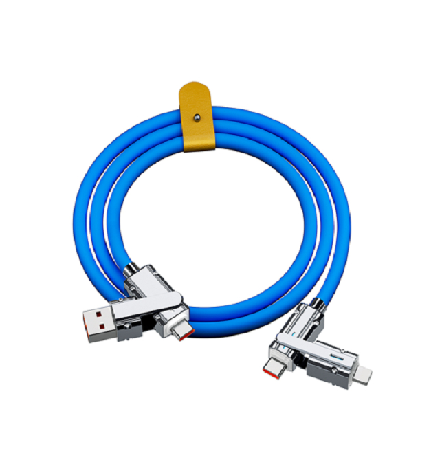 ETEK 65W Fast Charging USB-C Cable,1M, 5-Core C to C/L, PVC+Zinc Alloy, Black/White/Blue/Orange