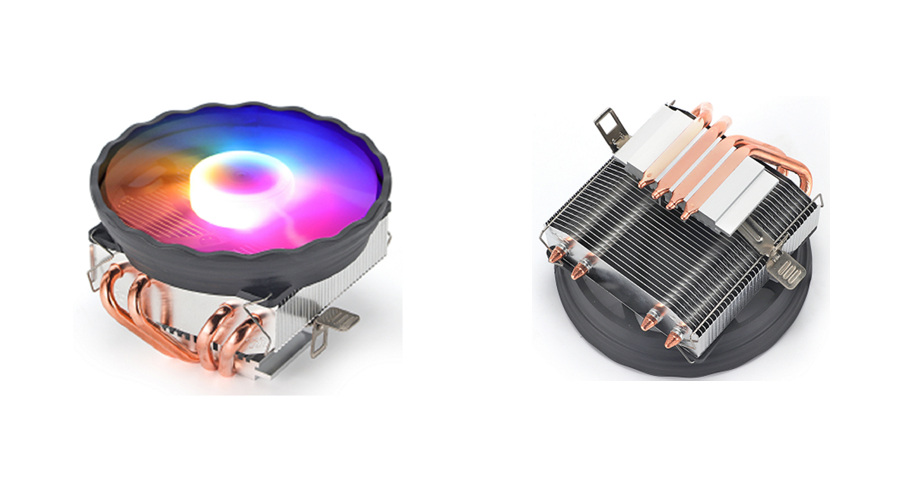 Универсальный кулер для процессора, 4 медные тепловые трубки, вентилятор 120 мм, 2500 об/мин, FM/AM3/AM4/AM5/LGA115x/1200/1366/1700/2011, гидродинамический подшипник, 20 дБ