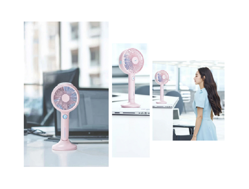 Портативный испарительный охладитель, 800 мАч, 3 скорости, 2 режима влажности, Белый/Зеленый/Розовый, 212*100*40 мм, идеально подходит для улицы, путешествий, офиса