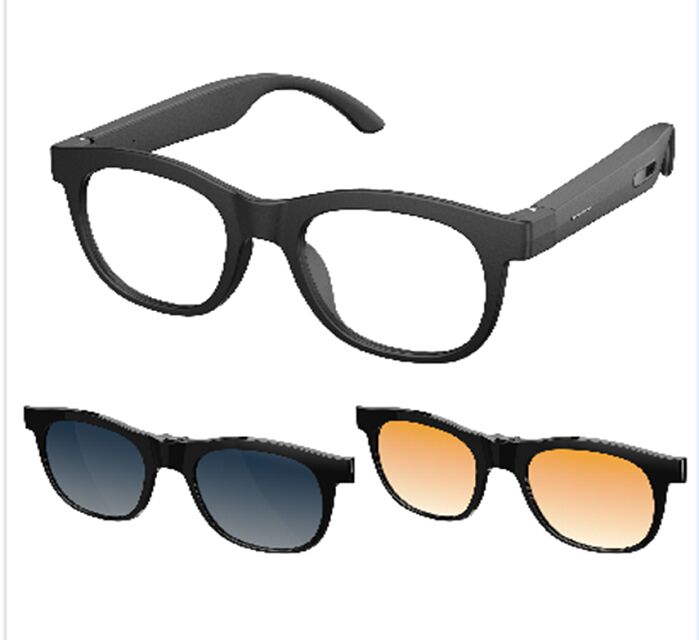 Интеллектуальные аудиоочки с переводом в режиме реального времени и интерфоном, двойные кремниевые микрофоны, магнитное зарядное устройство, батарея 80 мАч * 2