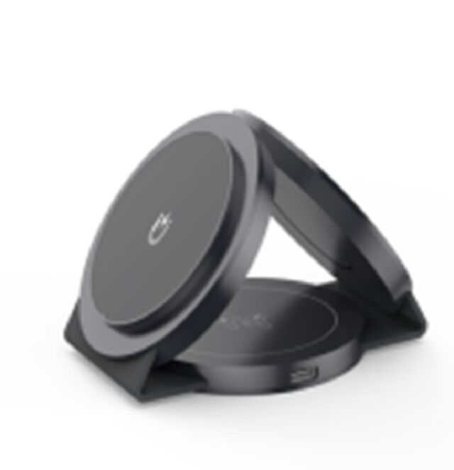 Ультратонкая беспроводная зарядная панель 3 в 1, складная и портативная, 15 Вт для телефона / 2.5 Вт для часов / 3 Вт для наушников, 4 цвета, пластик + ПК