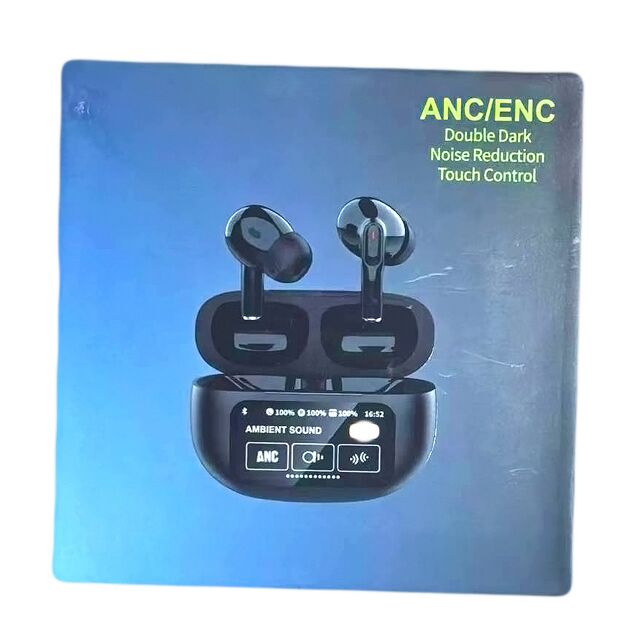 TWS-наушники с зарядным кейсом 300 мАч, TWS ANC+ENC наушники, драйвер F10, сенсорное управление, режим прозрачности, 30+300 мАч, Type-C, черный